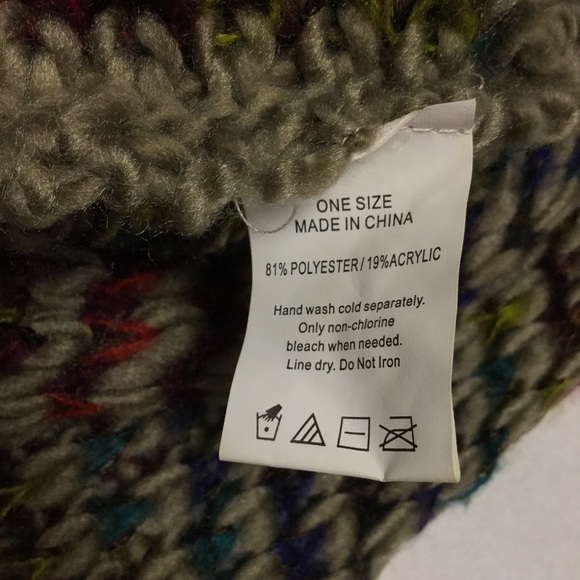 Multi Colored Tan Purple Blue Green Yellow Orange Sequin Knit Infinity Scarf - Picture 2 of 6